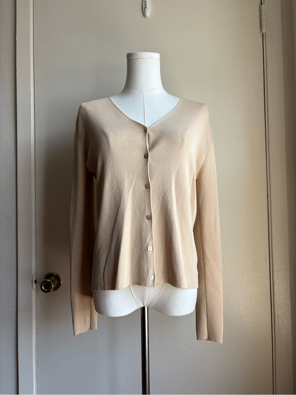 vintage joseph a ribbed button front cardigan